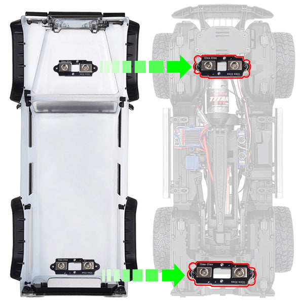 Powerhobby Adjustable Magnetic Body Post Mount FOR TRX-4 Rock Crawler