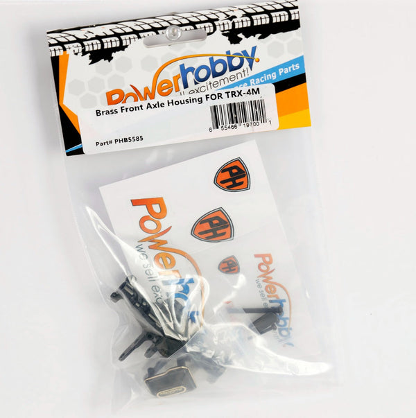 Powerhobby Brass Front Axle Housing Black FOR Traxxas TRX-4M TRX4M