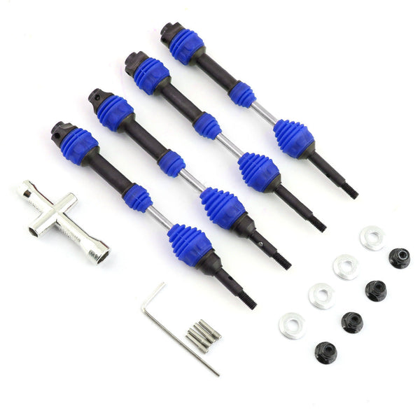 Powerhobby Front & Rear Drive Shafts CVD FOR Traxxas Slash Rustler Stampede Blue