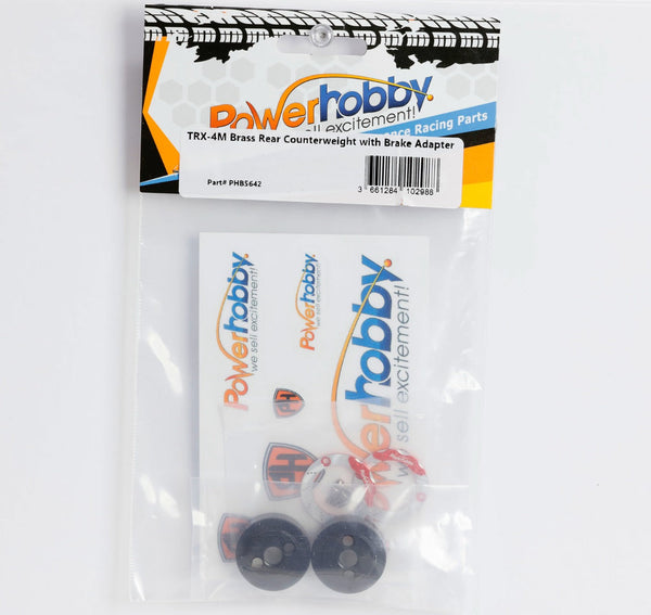 Powerhobby Brass Rear Counterweight with Brake Adapter FOR Traxxas TRX-4M