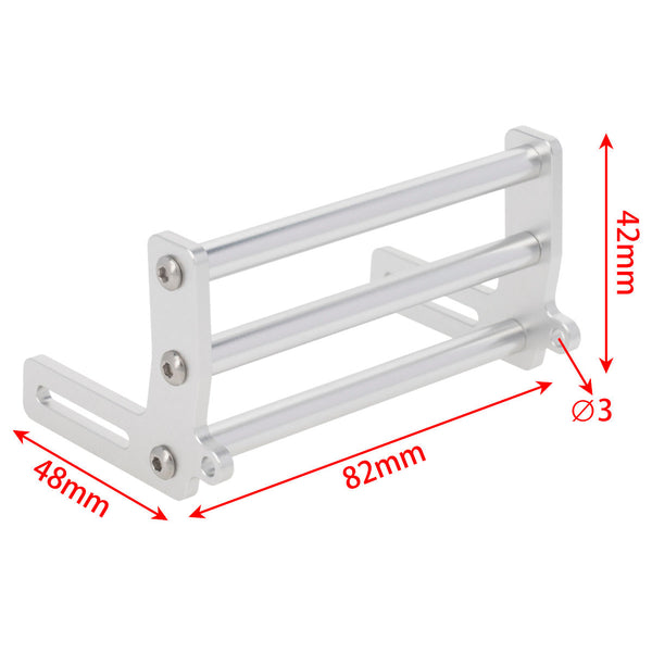 Powerhobby Aluminum Front Bumper Silber FOR TRX-4 SCX10 Rock Crawler