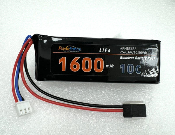 Powerhobby 6.6V 1600mah LiFe Receiver Battery Pack w Balance Plug