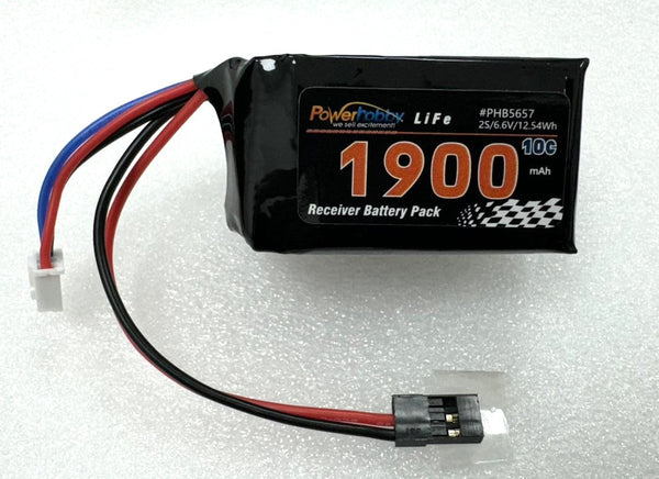 Powerhobby LiFe 6.6V 1900mah 10C Hump Receiver Battery Pack