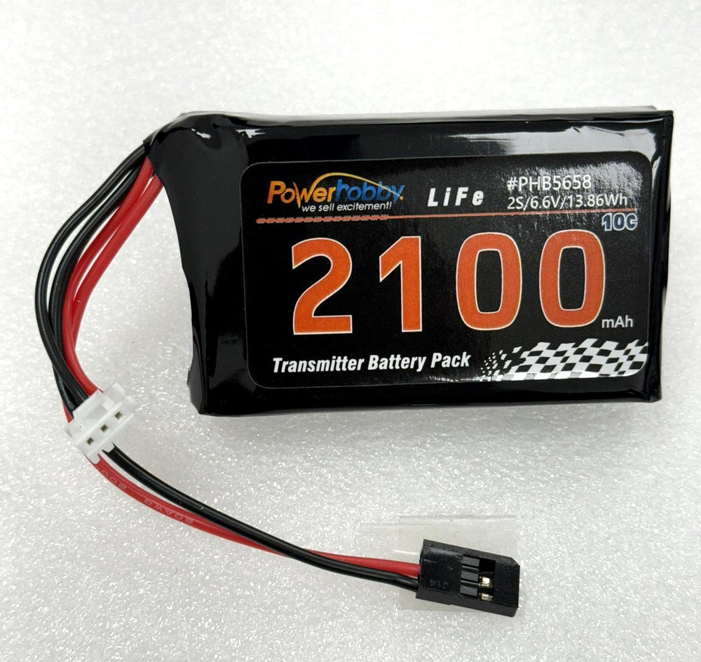 Powerhobby LiFe 6.6V 2100mah Futaba Transmitter Battery Pack