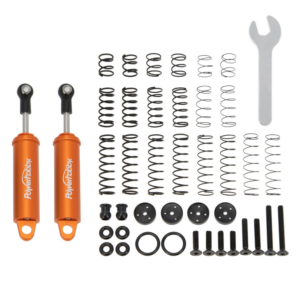 Powerhobby 80mm Promatics Two Stage Internal Spring Shocks (2) Orange
