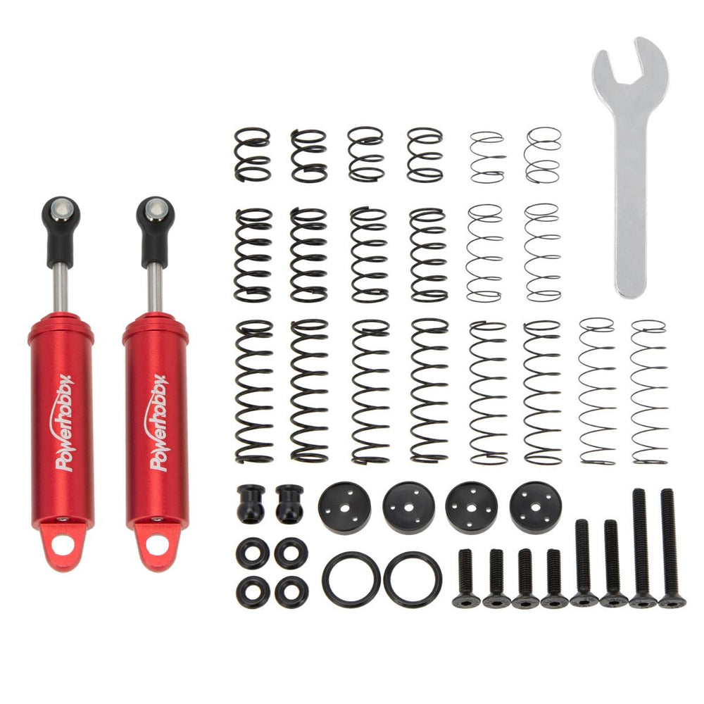 80mm Promatics Two Stage Internal Spring Shocks, Red