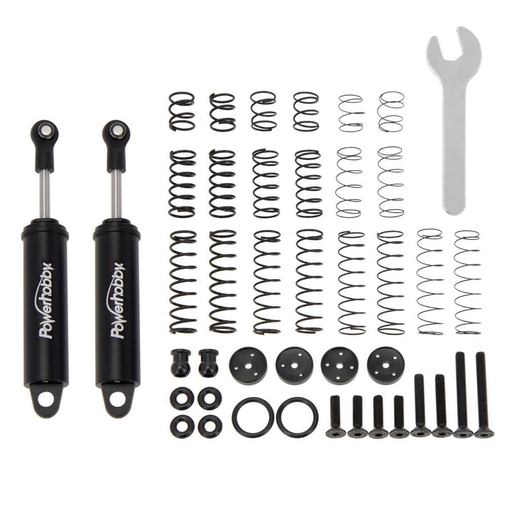 Powerhobby 90mm Promatics Two Stage Internal Spring Shocks (2) Black