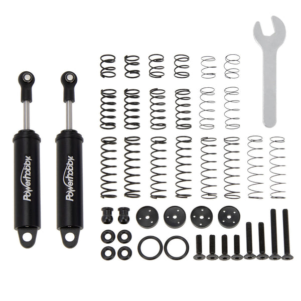 Powerhobby 90mm Promatics Two Stage Internal Spring Shocks (2) Black