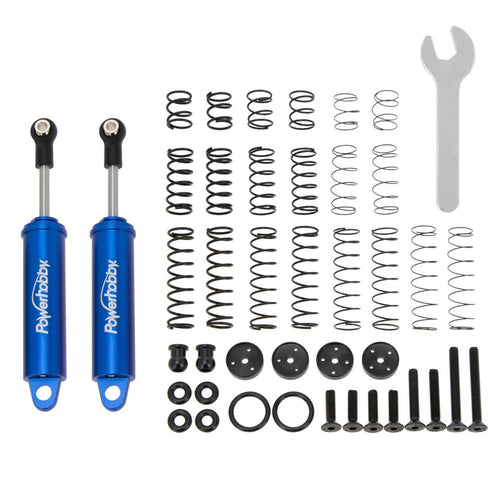 Power Hobby 90mm Promatics Two Stage Internal Spring Shocks, Blue