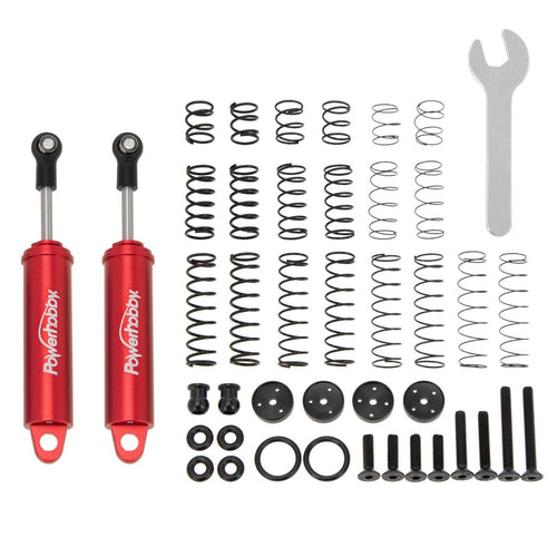 Power Hobby 90mm Promatics Two Stage Internal Spring Shocks, Red