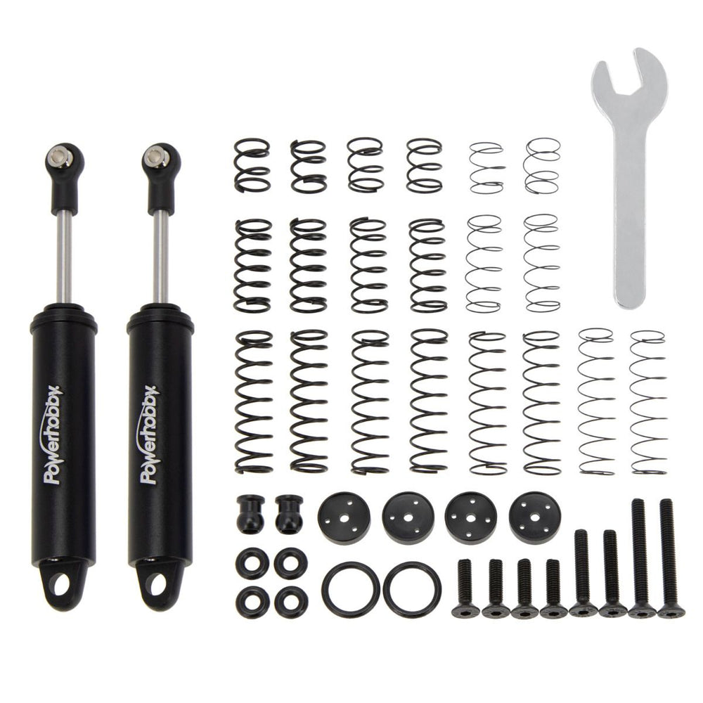 Power Hobby 100mm Promatics Two Stage Internal Spring Shocks, Black
