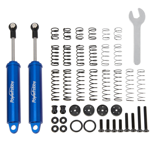 Powerhobby 110mm Promatics Two Stage Internal Spring Shocks (2) Blue