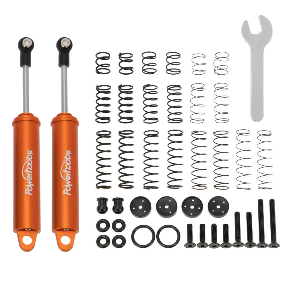 Powerhobby 110mm Promatics Two Stage Internal Spring Shocks (2) Orange