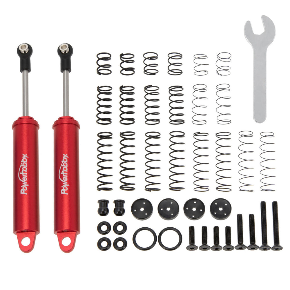 Powerhobby 110mm Promatics Two Stage Internal Spring Shocks (2) Red