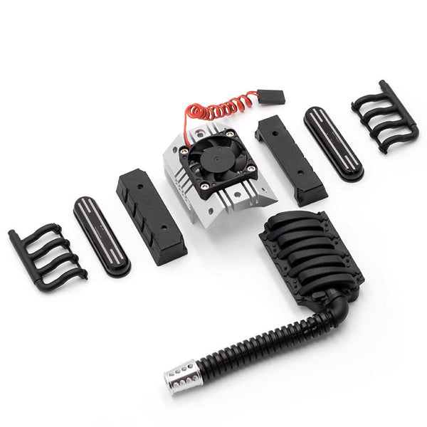 Powerhobby V8 Engine Motor Heatsinks & Cooling Fan FOR TRX-4 / SCX10