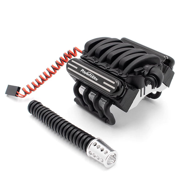 Powerhobby V8 Engine Motor Heatsinks & Cooling Fan FOR TRX-4 / SCX10