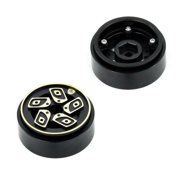 Powerhobby 1.0" Z8 Brass Beadlock Crawler Wheels 1/24 Axial SCX24 Jeep Bronco