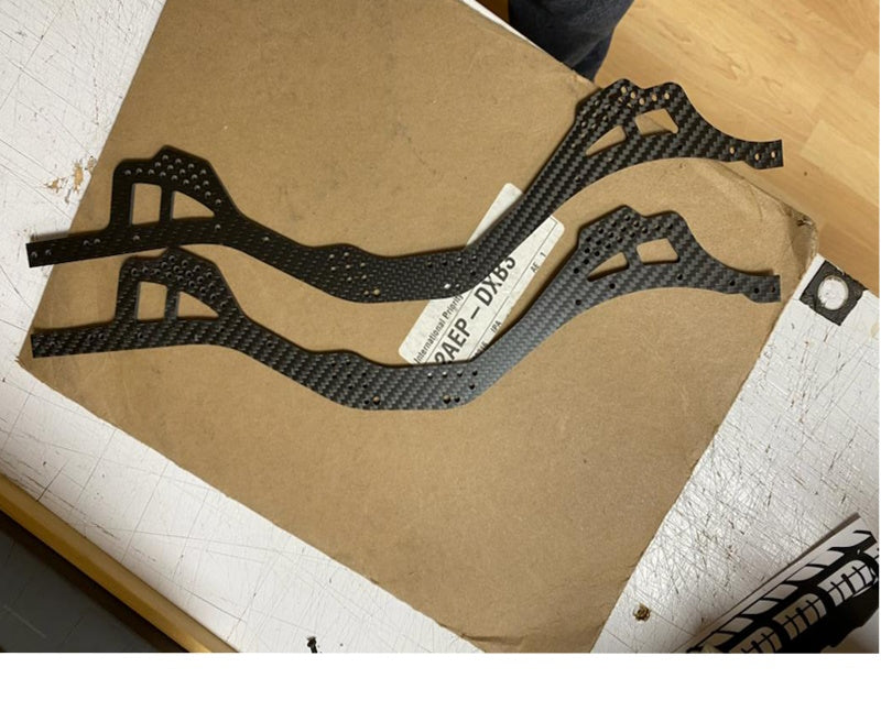 Powerhobby Carbon Chassis Rail Set FOR Axial SCX10 PRO