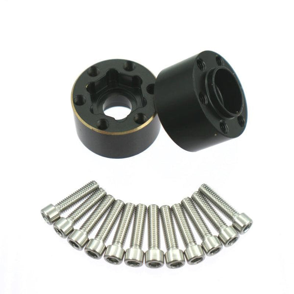 Powerhobby Brass Wheel Hub Hex Adapter Counterweight 18mm FOR SCX10 TRX-4 TRX-6 - Echo Six Hobbies