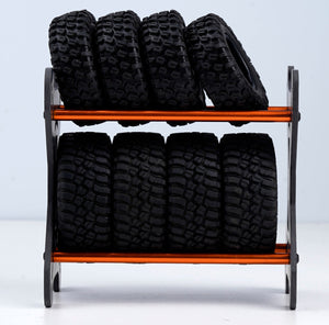 Powerhobby Carbon Fiber Tire Storage Rack FOR 1.0" Tires 1/24 Orange