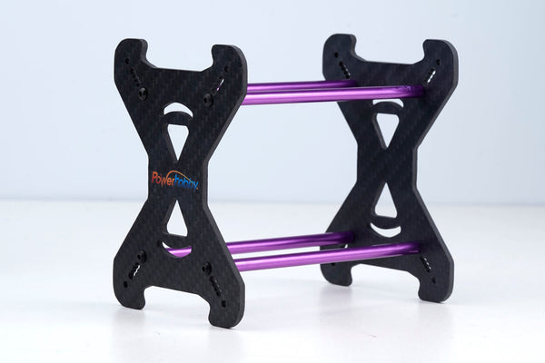Powerhobby Carbon Fiber Tire Storage Rack FOR 1.0" Tires 1/24 Purple