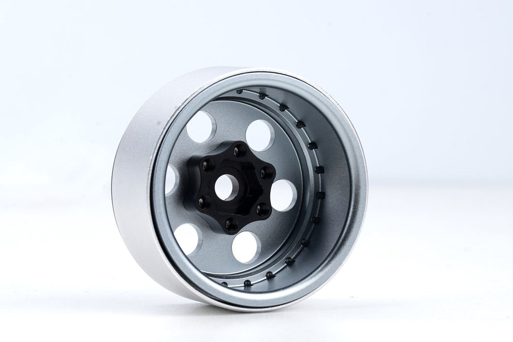 Powerhobby B5 Aluminum 1.9 Beadlock Wheels Super Positive Offset Grey (4) Rock Crawler