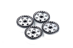 Powerhobby B5 Aluminum 1.9 Beadlock Wheels Super Positive Offset Silver (4) 1/10