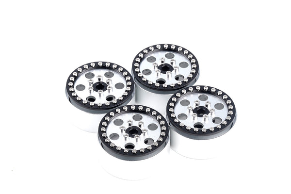 Powerhobby B5 Aluminum 1.9 Beadlock Wheels Super Positive Offset Silver (4) 1/10