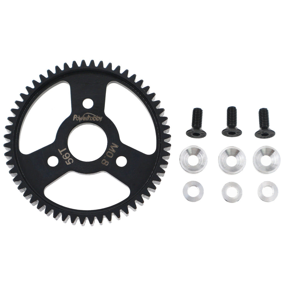 Powerhobby 32P 0.8M 56T Hardened Steel Spur Gear