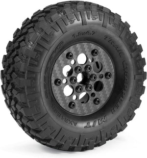 Powerhobby 1.9" Carbon Fiber Lightweight Beadlock Wheels C 1/10 Rock Crawler