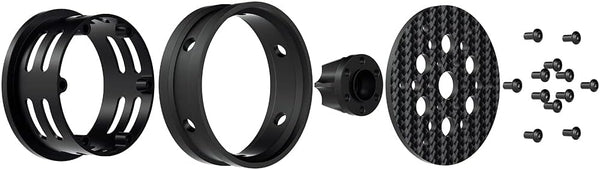 Powerhobby 1.9" Carbon Fiber Lightweight Beadlock Wheels C 1/10 Rock Crawler