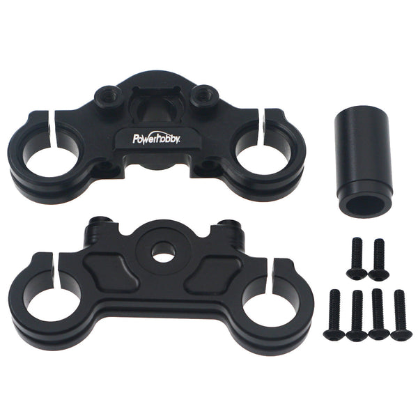 Powerhobby 7075 Aluminum Tripler Clamp Set Black Losi Promoto MX