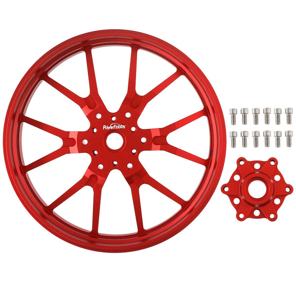 Powerhobby 7075 Aluminum Front Wheels w Hub Red Losi Promoto MX