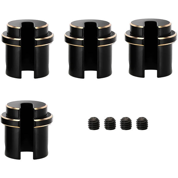 Powerhobby Black Brass Shock Lower Spring Retainer Axial SCX10 PRO