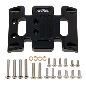 Powerhobby Aluminum Gearbox Skid Plate Black Axial SCX10 / LCG