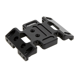 Powerhobby Aluminum Gearbox Skid Plate Black Axial SCX10 / LCG