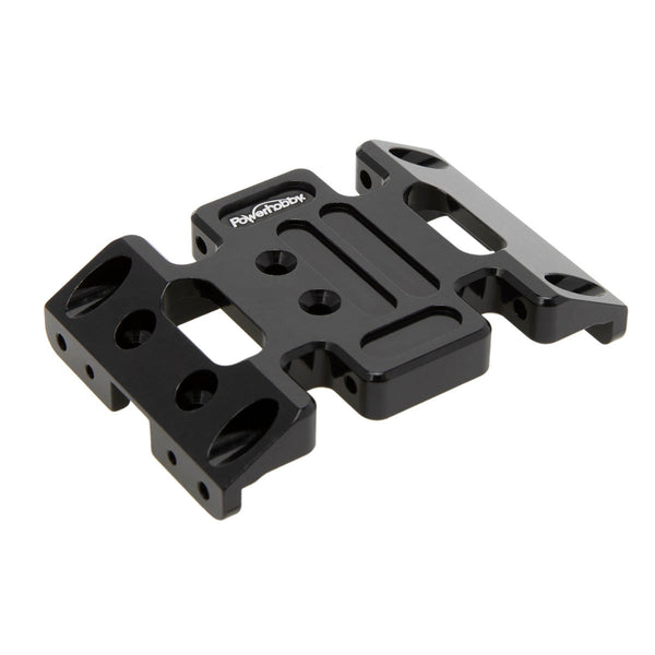Powerhobby Aluminum Gearbox Skid Plate Black Axial SCX10 / LCG