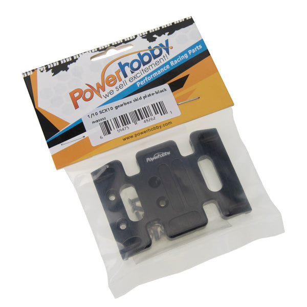 Powerhobby Aluminum Gearbox Skid Plate Black Axial SCX10 / LCG