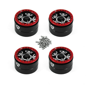 Powerhobby Aluminum 2.2" Beadlock Wheels Red (4) 1/10 Rock Crawler