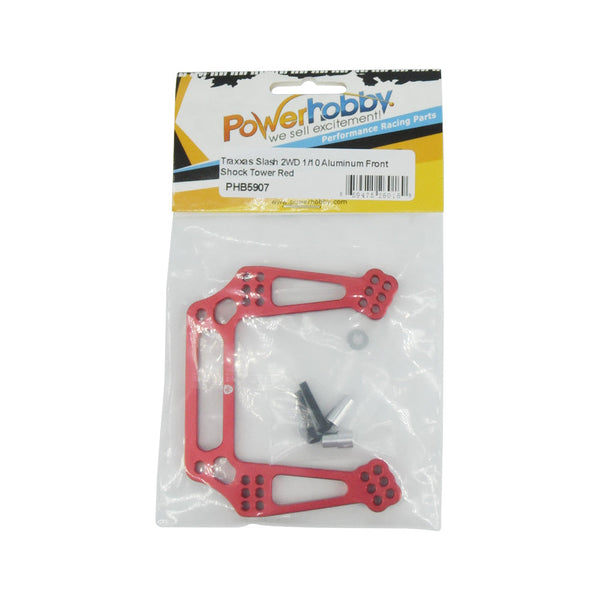 Powerhobby Aluminum Front Shock Tower RED FOR Traxxas Slash Rustler Stampede 2WD