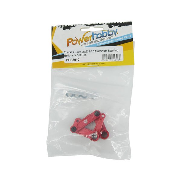 Powerhobby Aluminum Steering Bellcrank Draglink FOR Traxxas Slash Ruster Bandit Red