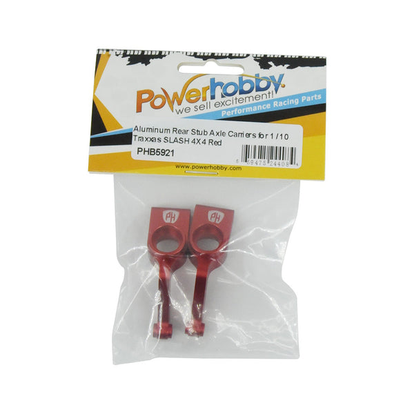 Powerhobby Aluminum Rear Hub Carriers Blue FOR Red Traxxas Slash Rustler Stampede Bandit