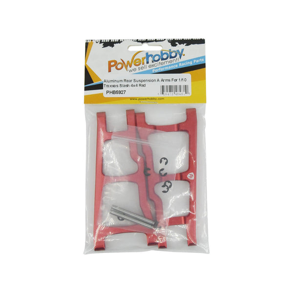 Powerhobby Aluminum Rear Suspension Arms Red FOR Traxxas Slash 4WD / 4X4