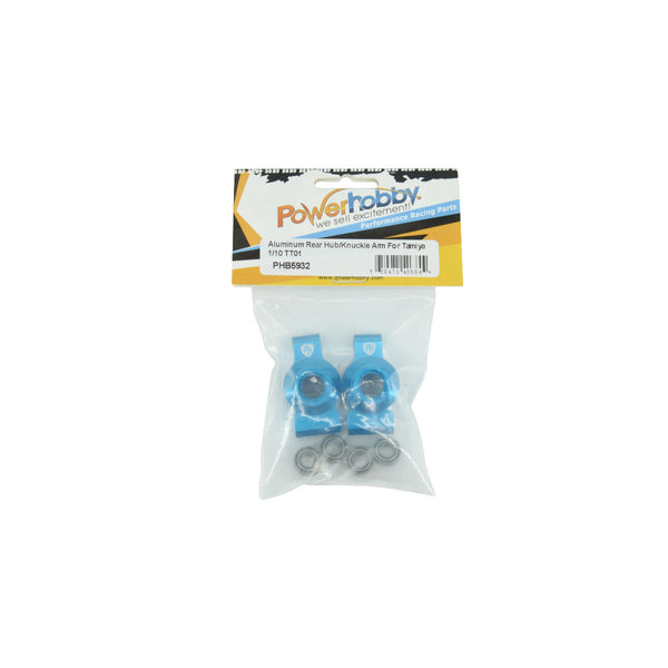 Powerhobby Aluminum Rear Hub / Knuckle Arm Tamiya TT-01
