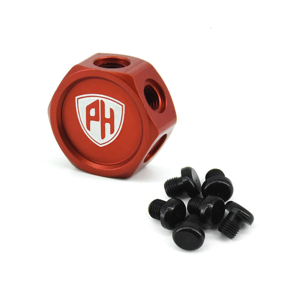 Powerhobby Aluminum Glow Plug Storage / Holder Red