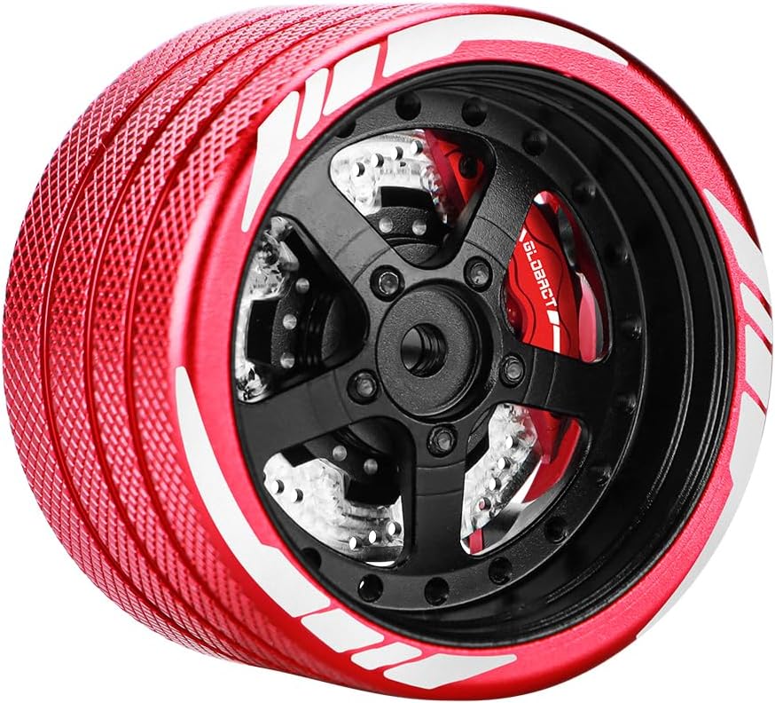 Powerhobby Aluminum RC Hnad Steering  Wheel w Brake Disk Red Flysky NB4