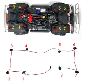 Powerhobby 8 LED Chassis Light Kit FOR Traxxas TRX-4 / TRX-6