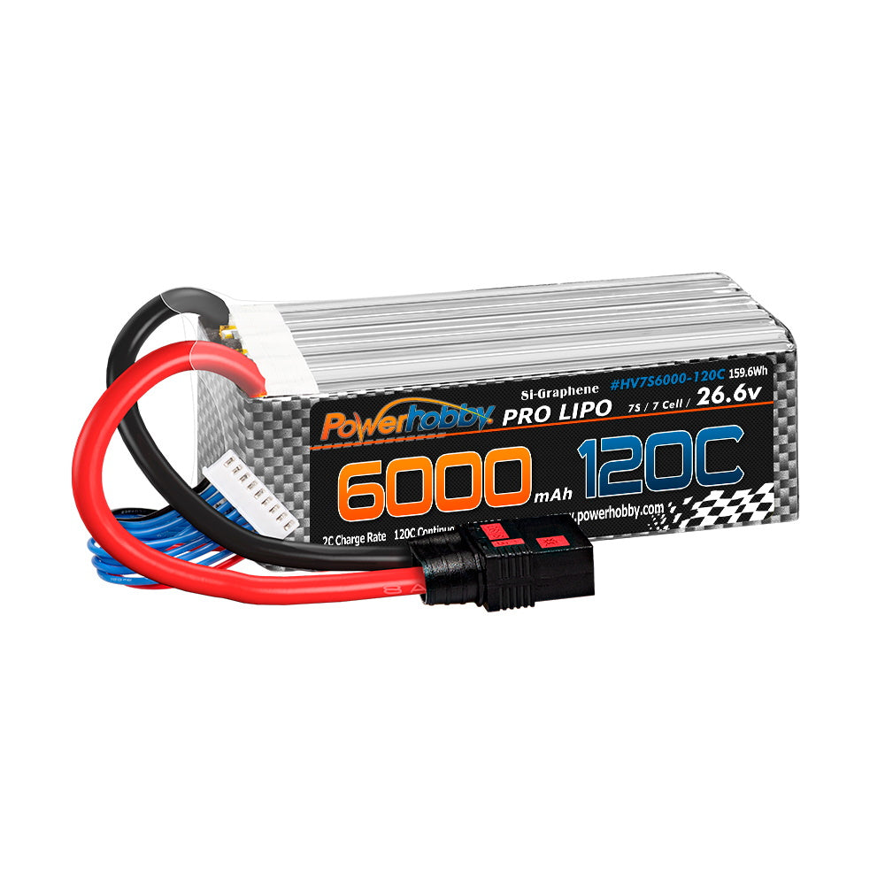 Powerhobby 6s 22.8V 6000mah 120c GRAPHENE + HV Lipo Battery w QS8 Plug