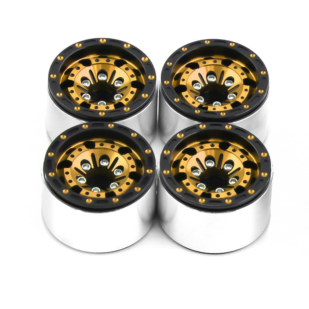 Powerhobby 1.0" Beadlock Wheels Gold (4) 1/24 Rock Crawler