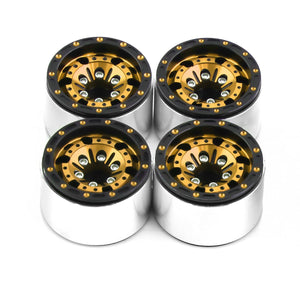 Powerhobby 1.0" Beadlock Wheels Gold (4) 1/24 Rock Crawler